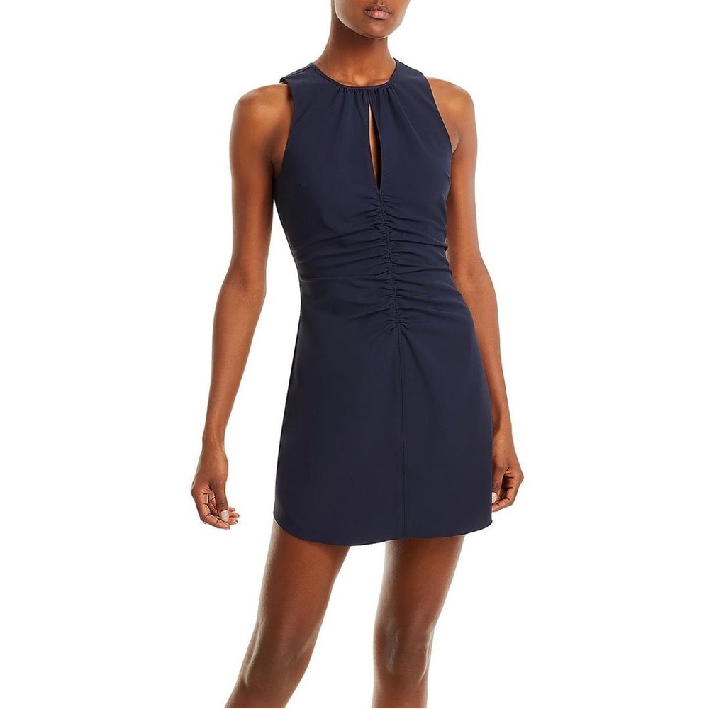 Cinq à Sept Navy Ruched Mini Dress